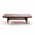 Eiken salontafel met messing poten 120 x 80 x 45cm